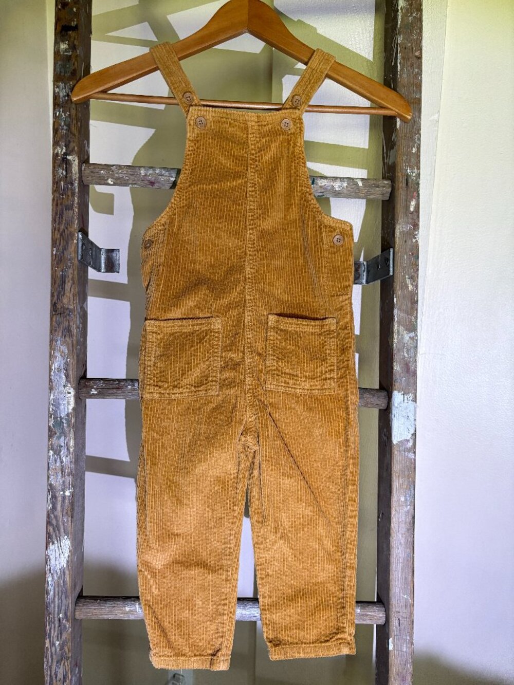 Organic Cotton Little Co. Toddler Brown Corduroy Overalls